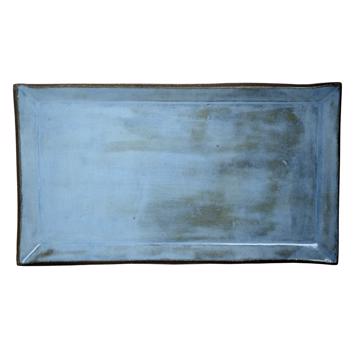 Service Black Stone en grès, bleu clair, rectangle [3]