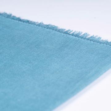 Serviette de table en lin teinté, bleu canard [3]