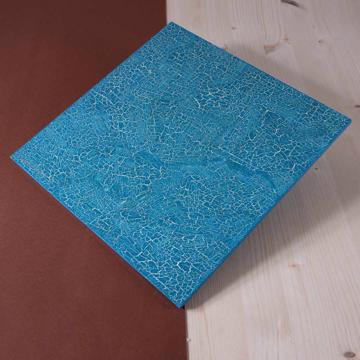 Sets de table en bois peint, bleu france, carré [1]