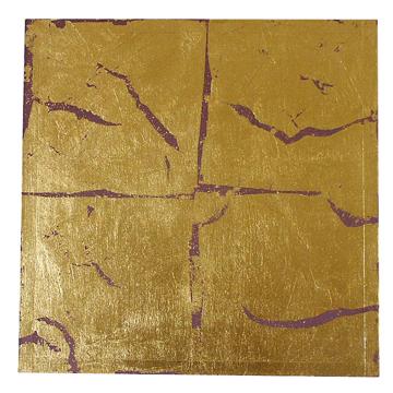 Set de Table en bois doré, violet, carré