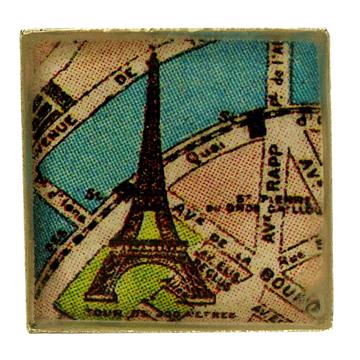 Boutons de Manchette Paris en Découpage et résine, multicolore [4]
