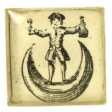 Boutons de Manchette Bacchus en Découpage et résine, gris clair, bacchus