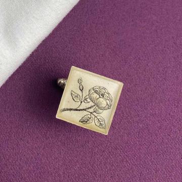 Boutons de Manchette Sanglier en Découpage et résine, multicolore, paire [5]