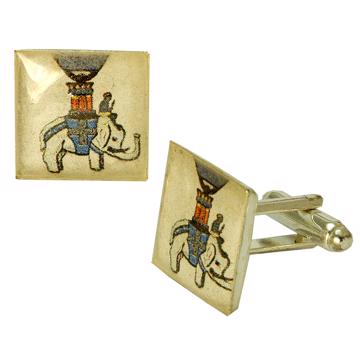 Medals cufflinks in decoupage and resin, multicolor [2]