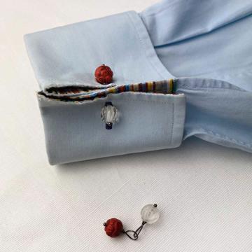 Stones cuff-links with stones and cristal