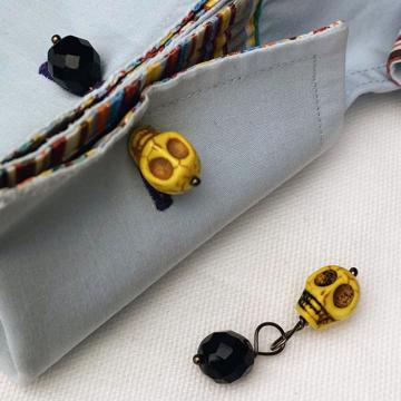 Boutons de manchette Vanité en turquoise, jaune [3]