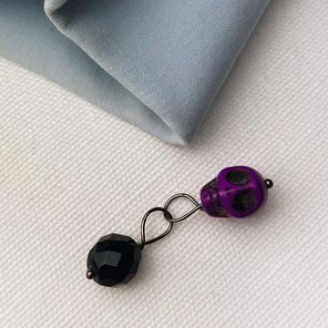 Boutons de manchette Vanité en turquoise, aubergine [2]