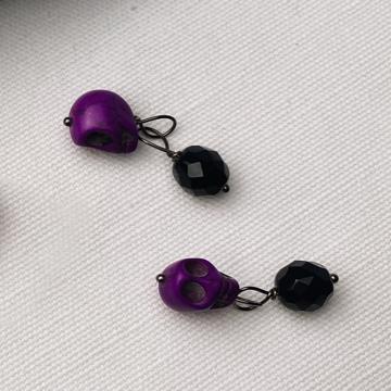 Boutons de manchette Vanité en turquoise, aubergine [4]