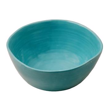 Bols ronds en faïence tournée, turquoise, 9 cm 