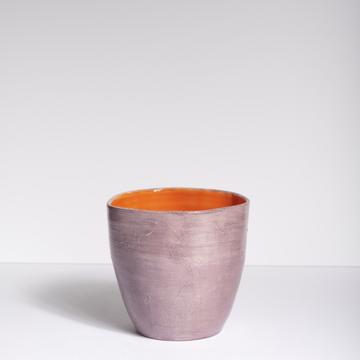 Large two tones Bowl in turned earthenware, lila [4]