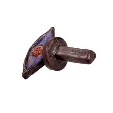 Bouchon de bouteille Oeil en Faïence, violet bleu 