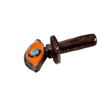 Bouchon de bouteille Oeil en Faïence, orange vif