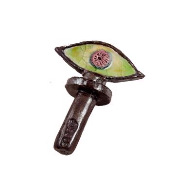 Bouchon de bouteille Oeil en Faïence, vert clair