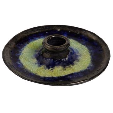 Bougeoirs Verre Craquelé en Faïence, vert clair