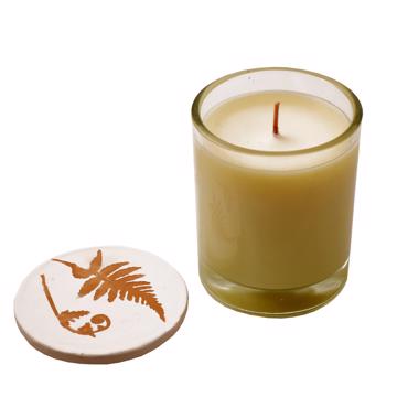 Bougie Parfumée in glass and earthenware, white, tomato leaf [4]
