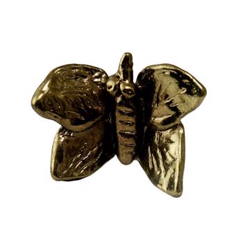 Buttefly knob in casted metal, bronze