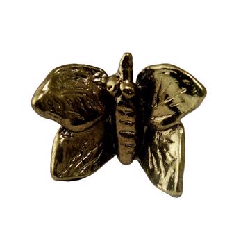 Bouton de porte Papillon en métal patiné, bronze [3]