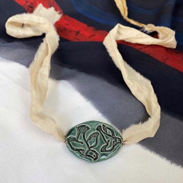 Dove Bracelet in Ceramic and Silk
