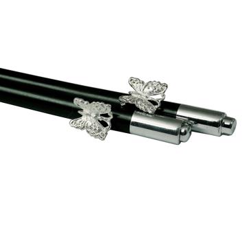 Charms Chopsticks in Ebony, black, butterfly [5]