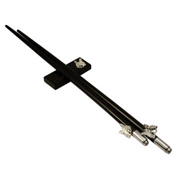 Charms Chopsticks in Ebony, black, butterfly [3]