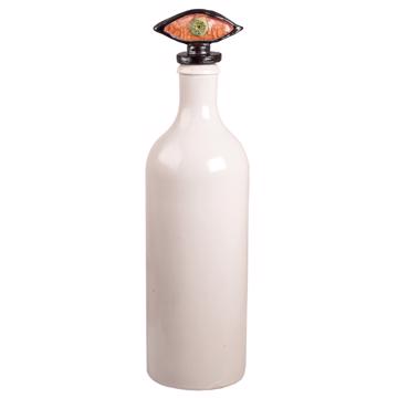 Bouteille Oeil en Faïence et Grès, vieux rose, 75 cl