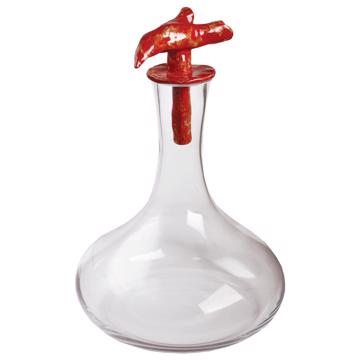 Bird Decanter in Bohemian crystal and Earthenware