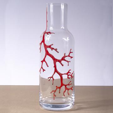 Carafe Corail en cristallin émaillé