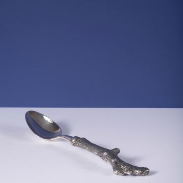 Coral spoon in silver plated