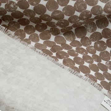 Round runner in linen, cocoa, 2m [3]