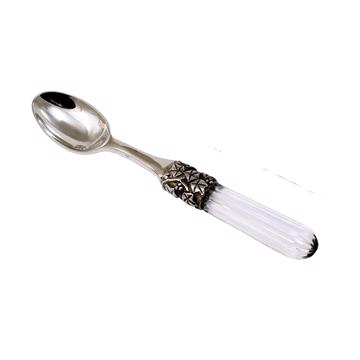 Cuillère Fidélio en cristal et métal argenté, transparent, moka [3]