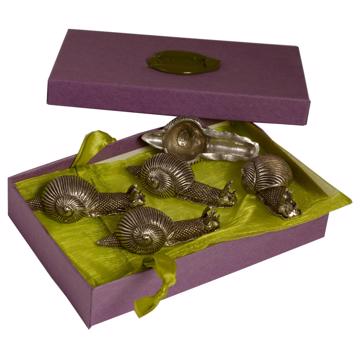 Coffret d'Escargots, 6 porte -couteaux