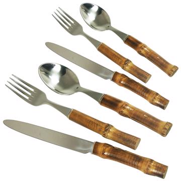 Ménagère pour 6 - couvert Bambou, nature, ensemble de couverts pour 6 pers - 36 pièces [2]