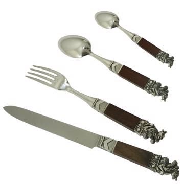 Ménagère pour 6 - couvert Neptune, rouge foncé, ensemble de couverts pour 6 pers - 24 pièces [2]