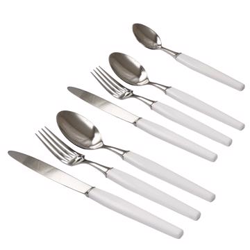Couvert Piano en résine et inox, blanc, set de 2 [4]