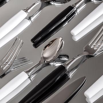 Couvert Piano en résine et inox, blanc, set de 2 [3]