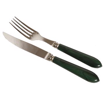 Couvert Tipo en résine et inox, vert foncé, set de 2 [3]