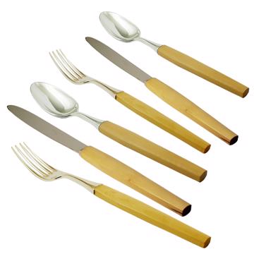 Ménagère pour 6 - couvert Tokyo, jaune paille, ensemble de couverts pour 6 pers - 36 pièces [2]