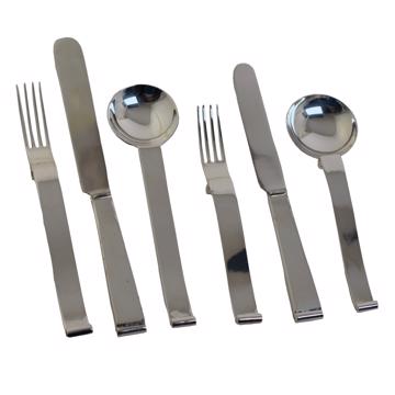 Set for 6 - Wave cutlery, silver, cutlery set for 6 pers - 36 pieces [2]