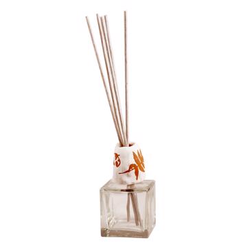 Diffuseur de Parfum Fougère en faïence et verre, blanc, bergamote