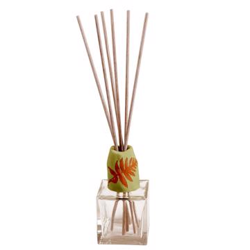 Diffuseur de Parfum Fougère en faïence et verre, vert clair, bergamote [3]