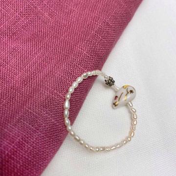 Bracelet Souris en perles et porcelaine, blanc [2]