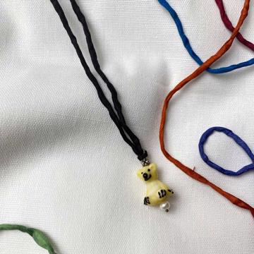 Pendentif Ours en verre filé, multicolore [1]