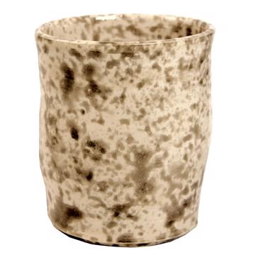 Gobelet Sponge en faïence tournée, marron