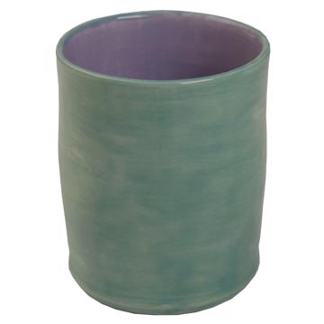 Alagoa Cup in turned earthenware, mint green