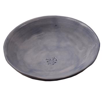 Frog Dish in earthenware, light grey