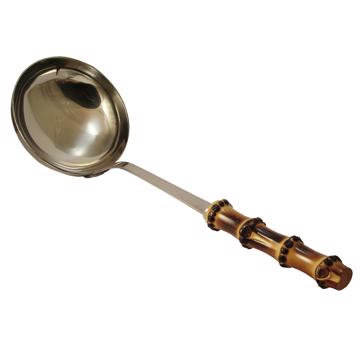 Bamboo Ladle in stainless steel