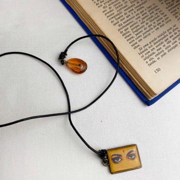 Book Mark in resin and leather