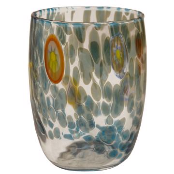 Lolipop Glass in Murano glass, blue grey