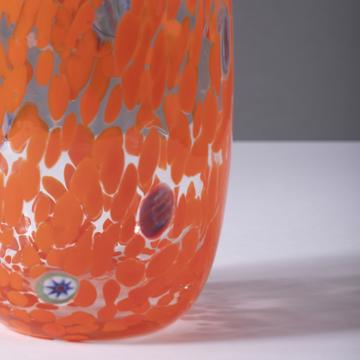 Lolipop Glass in Murano glass, strong orange [2]