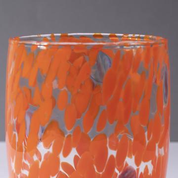 Lolipop Glass in Murano glass, strong orange [4]